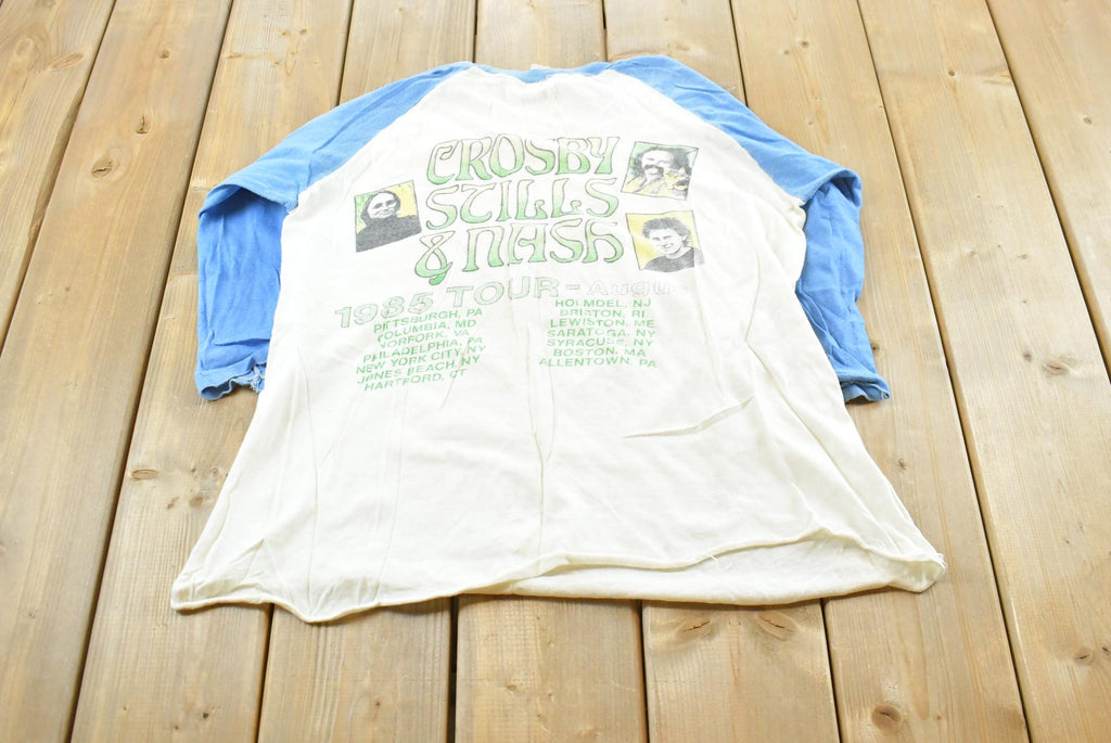 True Vintage 1985 Crosby Stills Nash Daylight Again Tour Raglan T-Shirt Men's M