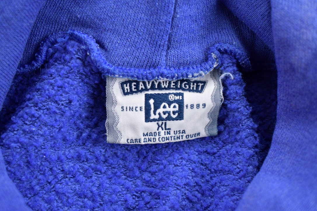 Vintage 1990s Lee Met Con Companies Graphic Heavyweight Hoodie