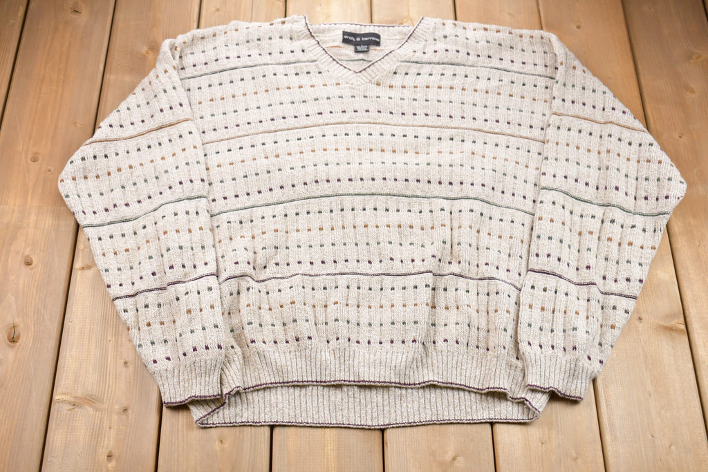 Vintage 1980s Croft & Barrow Abstract Knitted Sweater