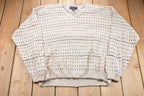 Vintage 1980s Croft & Barrow Abstract Knitted Sweater