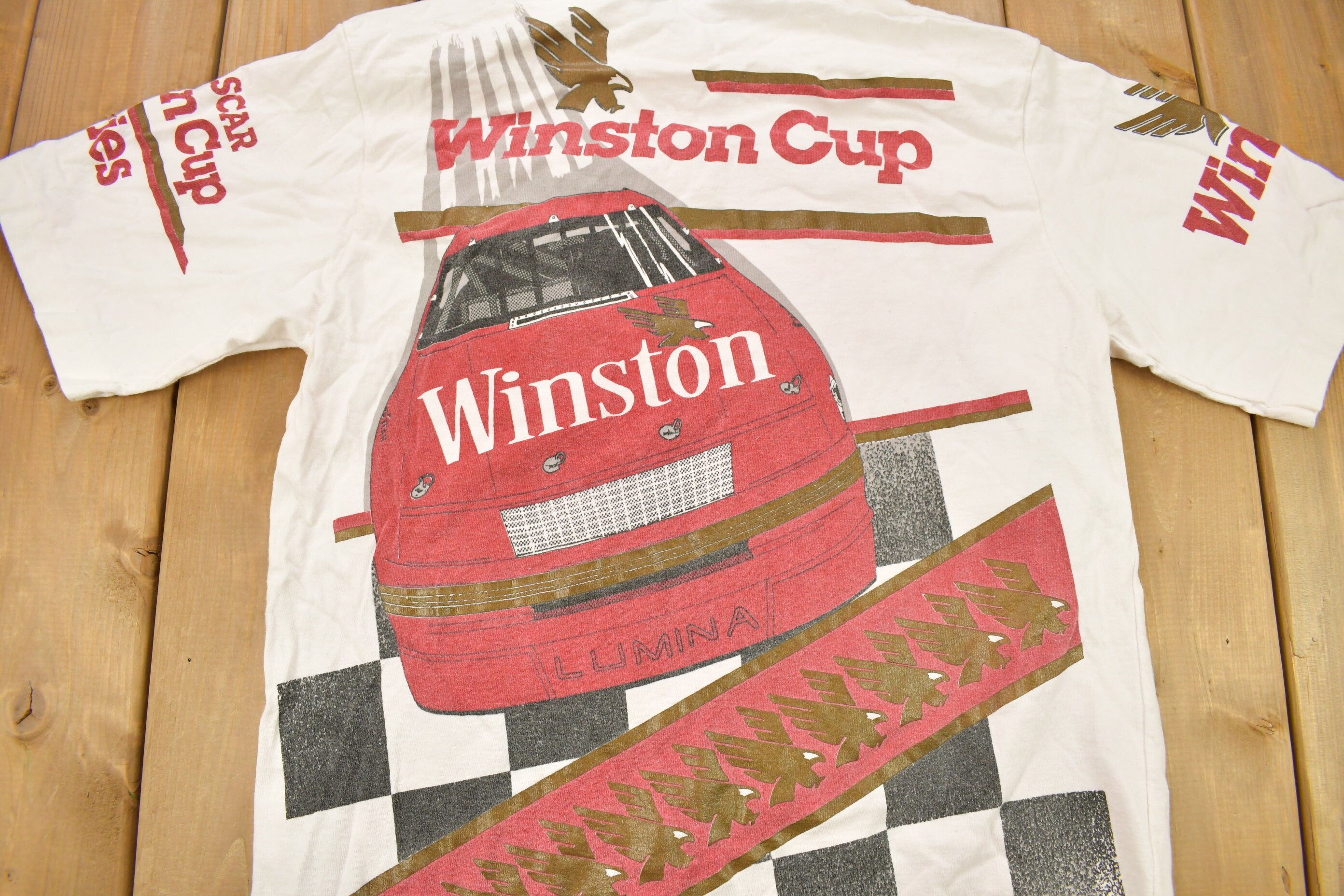 Vintage 1993 Nascar Winston Cup All Over Print Racing T-Shirt