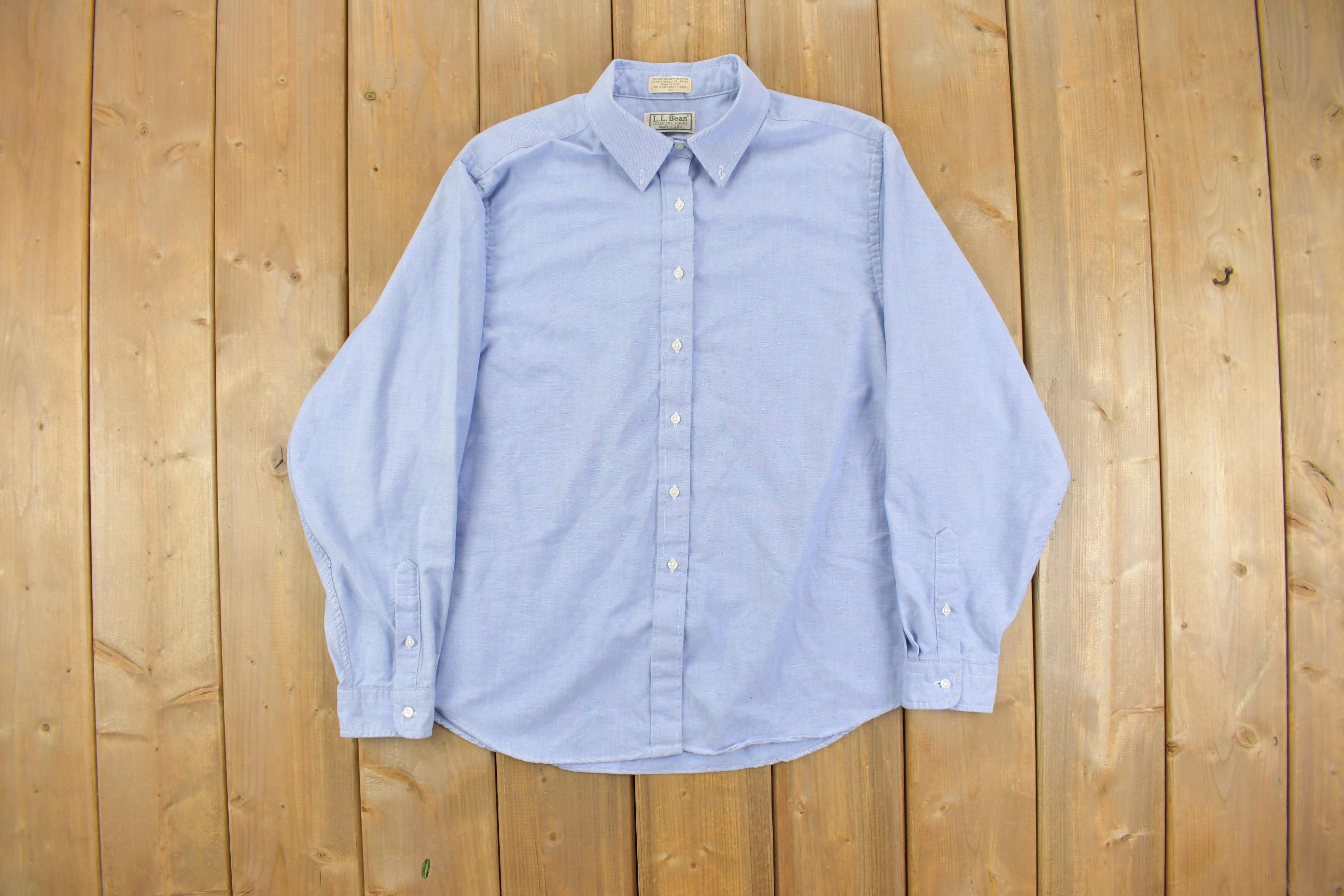 Vintage 1990s L.L. Bean Formal Button Up Shirt Made In USA