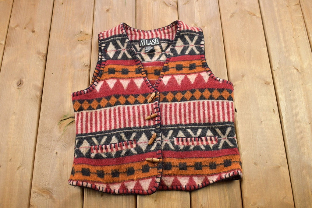 Vintage 1990s AtLast & Co. Wool Knitted Sweater Vest