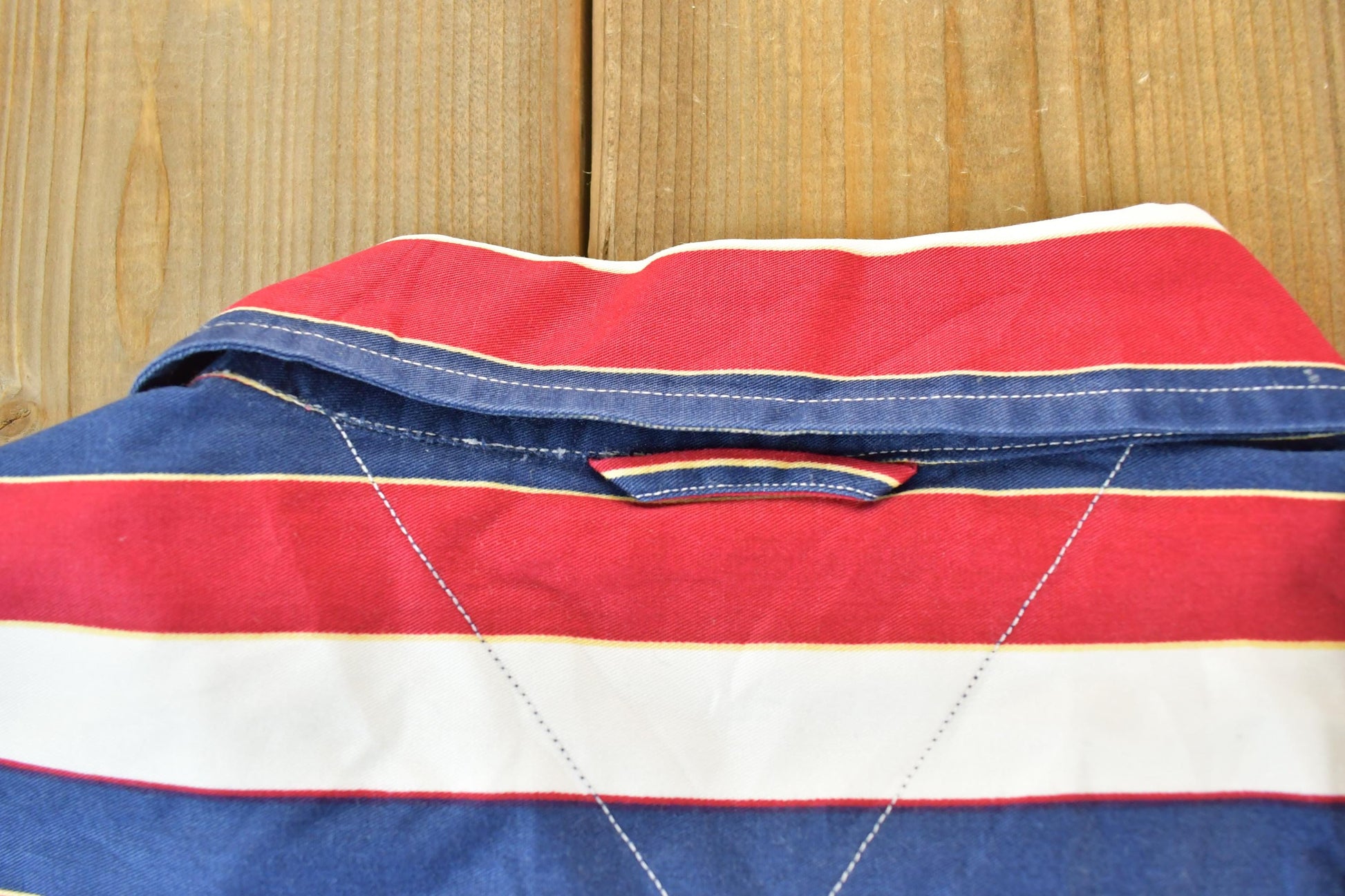 Vintage 1990s Tommy Hilfiger Striped Yachting Button Up Shirt