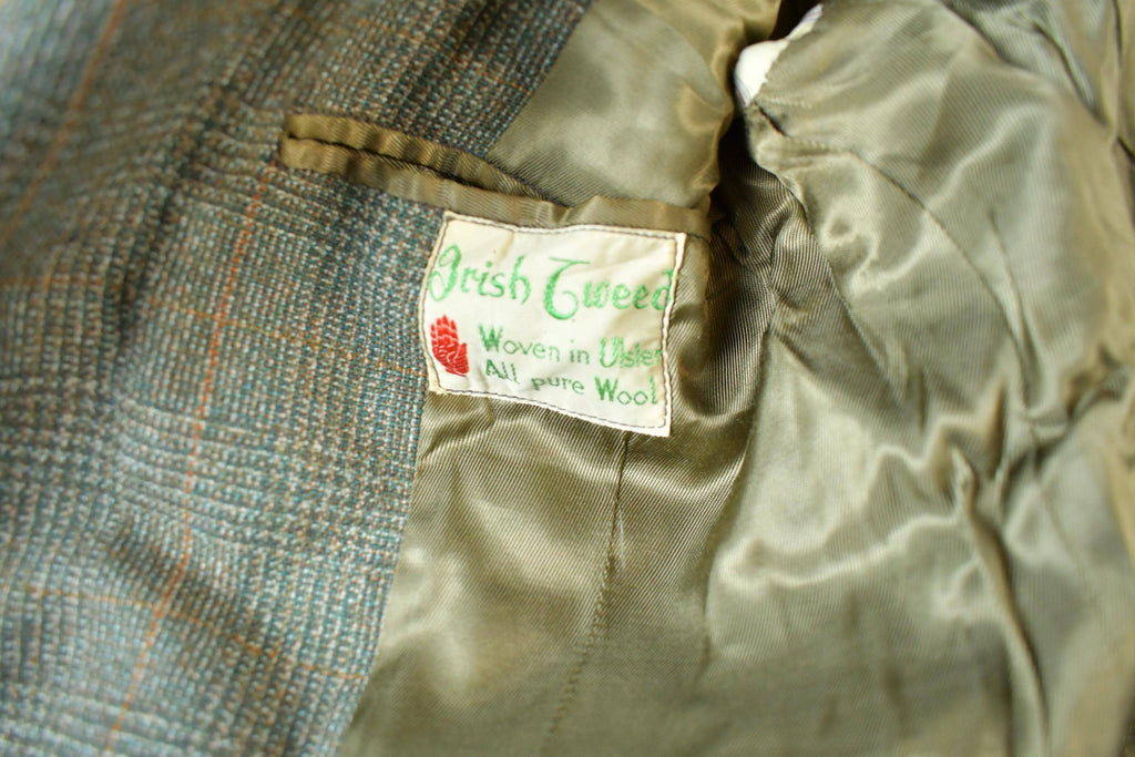 Vintage 1980s Irsih Tweed Wool Blazer Jacket Men's Medium