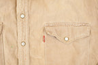 Vintage 1990s Tan Levis Button Up Shirt Men's L