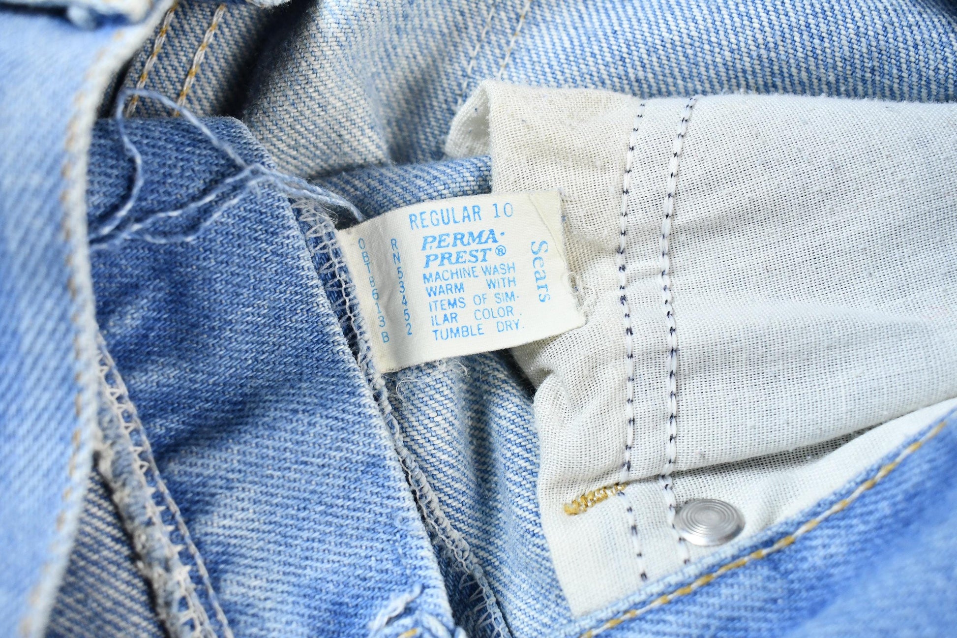 Vintage 1980s Distressed Women's Sears Perma Prest Jeans Size 24 x 22
