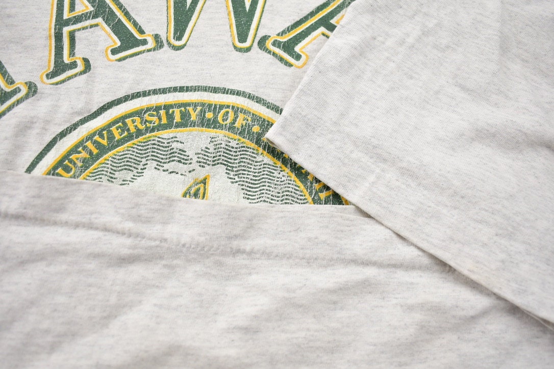 Vintage 1990s University of Hawaii Souvenir T Shirt  Streetwear  Made In USA  Collegiate Tee  Travel T Shirt  Singe Stitch