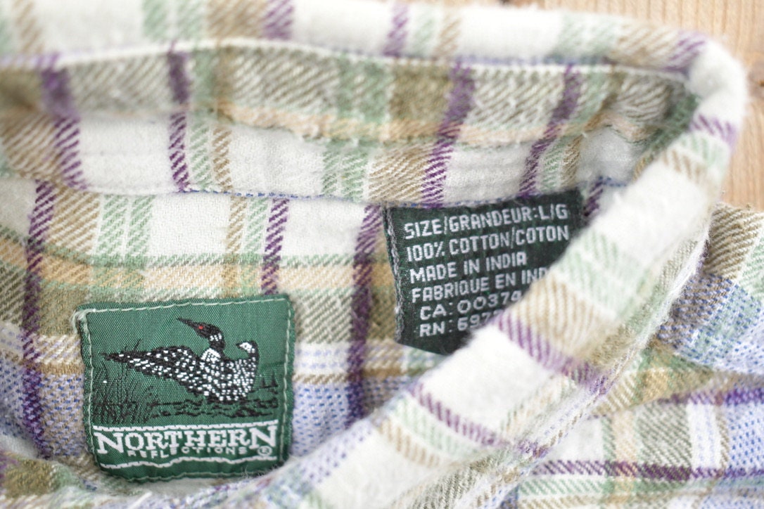 Vintage 1990s Northern Reflections Plaid Flannel Button Up Shirt