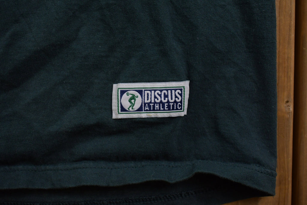 Vintage 1990s Discus Athletics Blank Black T-Shirt  Streetwear  Retro Style  Blank Vintage  Basic Clothes  90s Graphic Tee