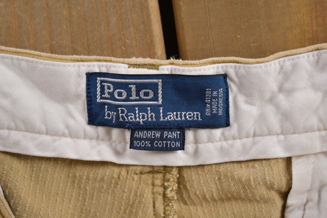 Vintage 1990's Polo Ralph Lauren Corduroy Trousers 32 x 28