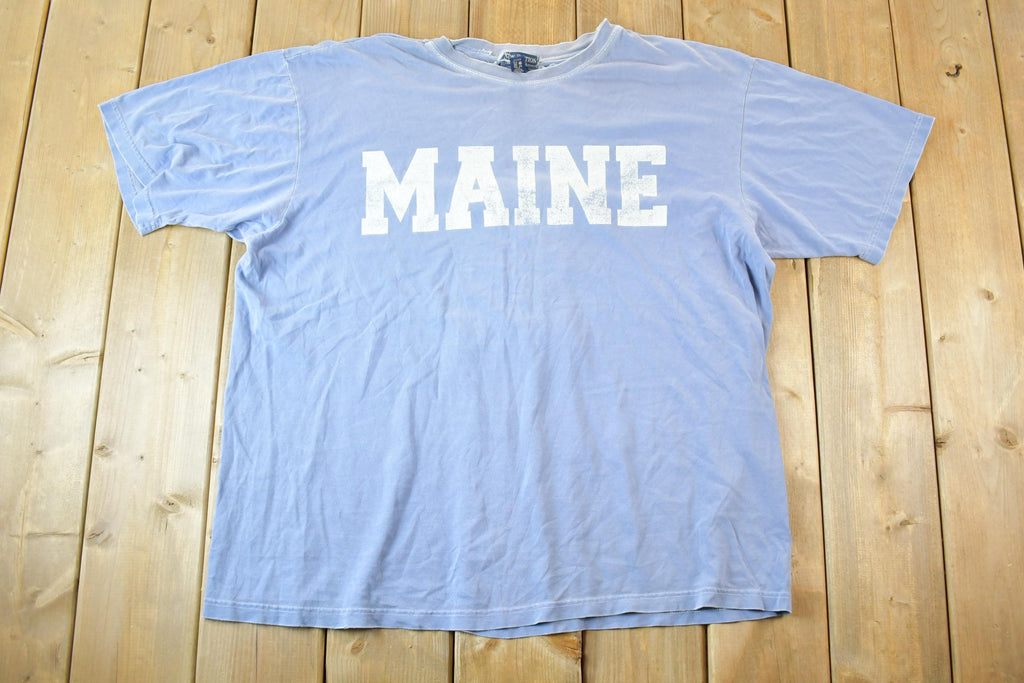Vintage 1990s Maine Block Letters Souvenir T-Shirt Mens XL