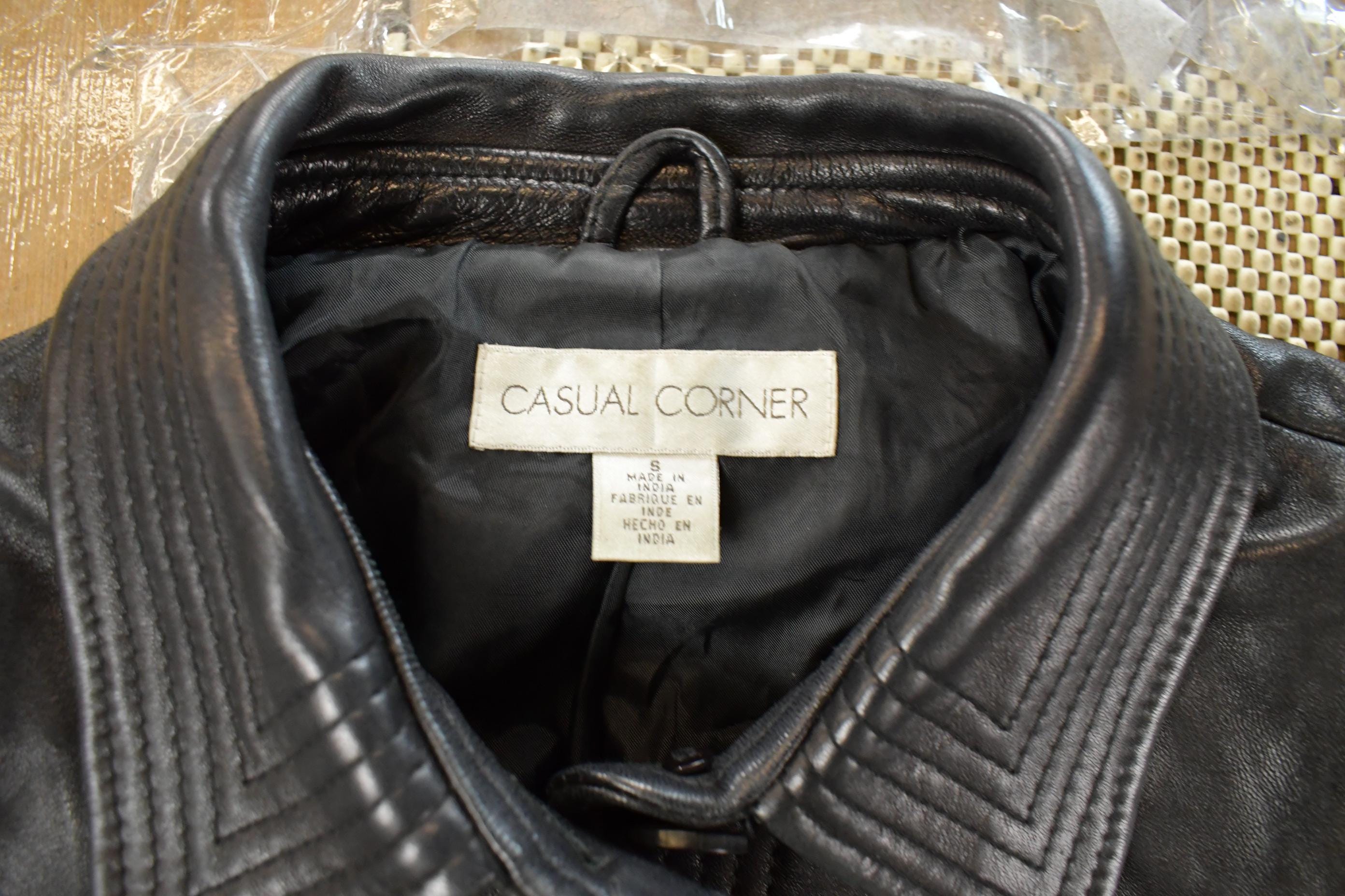 Vintage 1990s Casual Corner Leather Jacket Women's Small