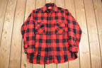 Vintage 1970s Town Craft Buffalo Plaid Button Up Shirt