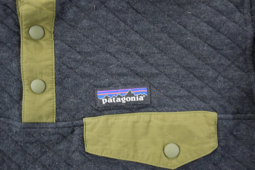 Vintage 1990s patagonia Organic Cotton Quarter Button Crewneck Sweatshirt