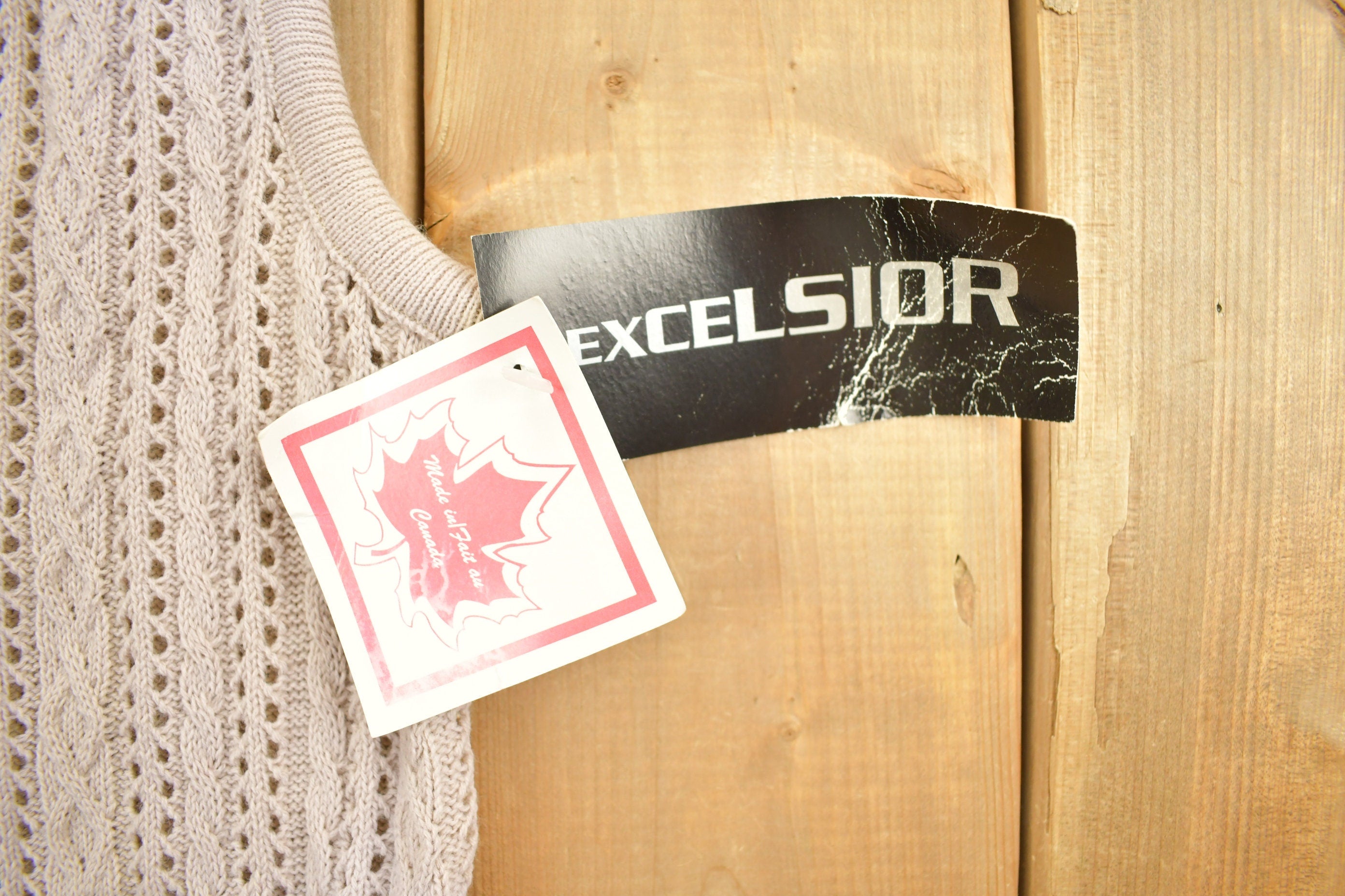 Vintage 1990s Excelsior Knitted Sweater Button Up Vest