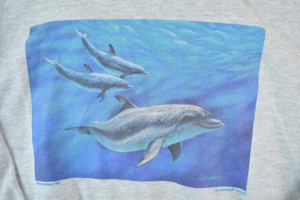 Vintage 1990s Dolphins Ocean Crewneck Sweatshirt