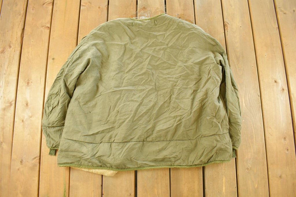 Vintage 1980s Lined Military Liner Jacket Men's XL