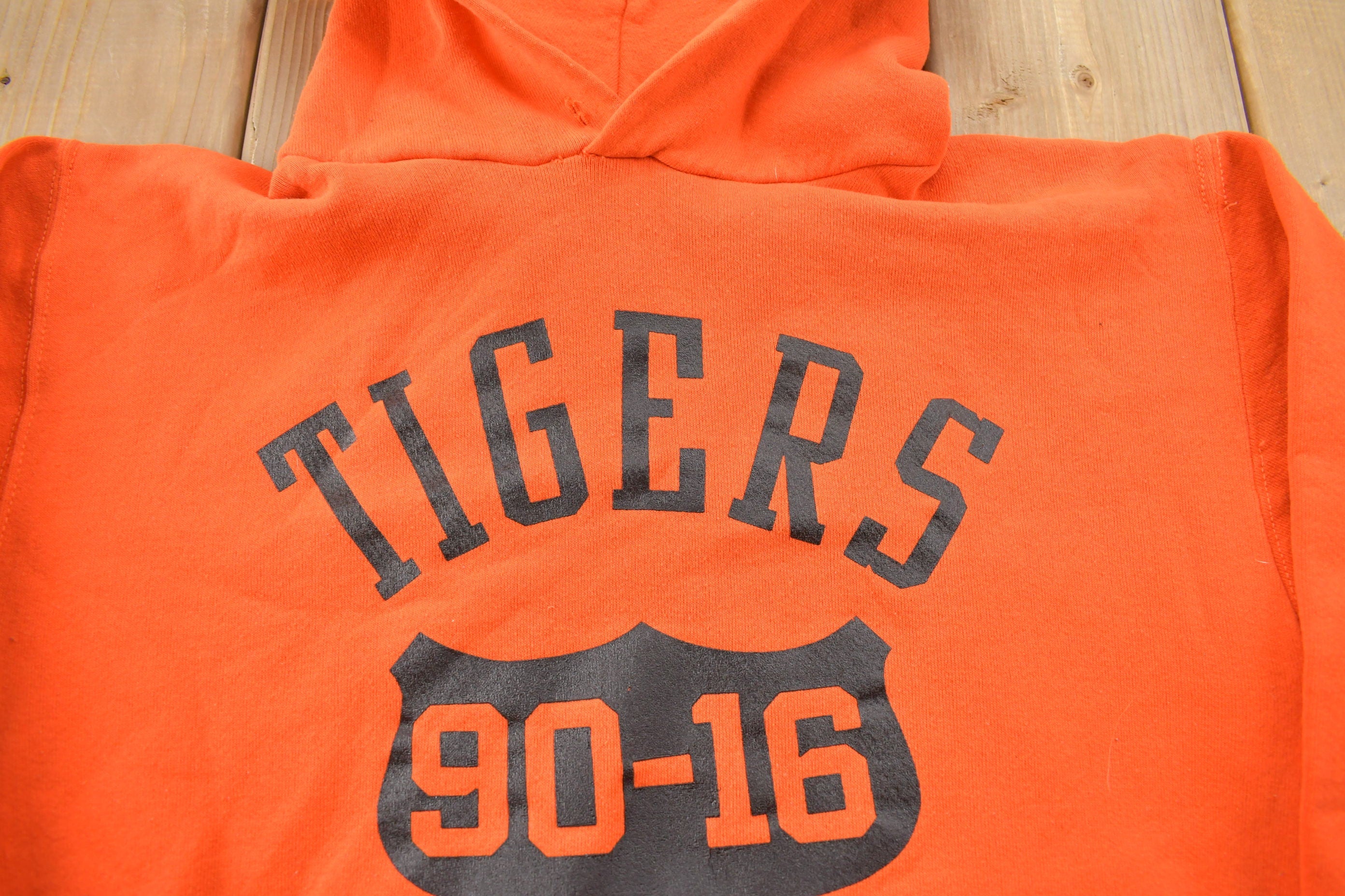 Vintage 1990s Tigers Russell Athletics Hoodie  90s Hoodie  Vintage Sweater  Collegiate Hoodie  Made In USA