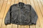 Vintage 1980s Leather Motorcycle Biker Jacket Men's XL