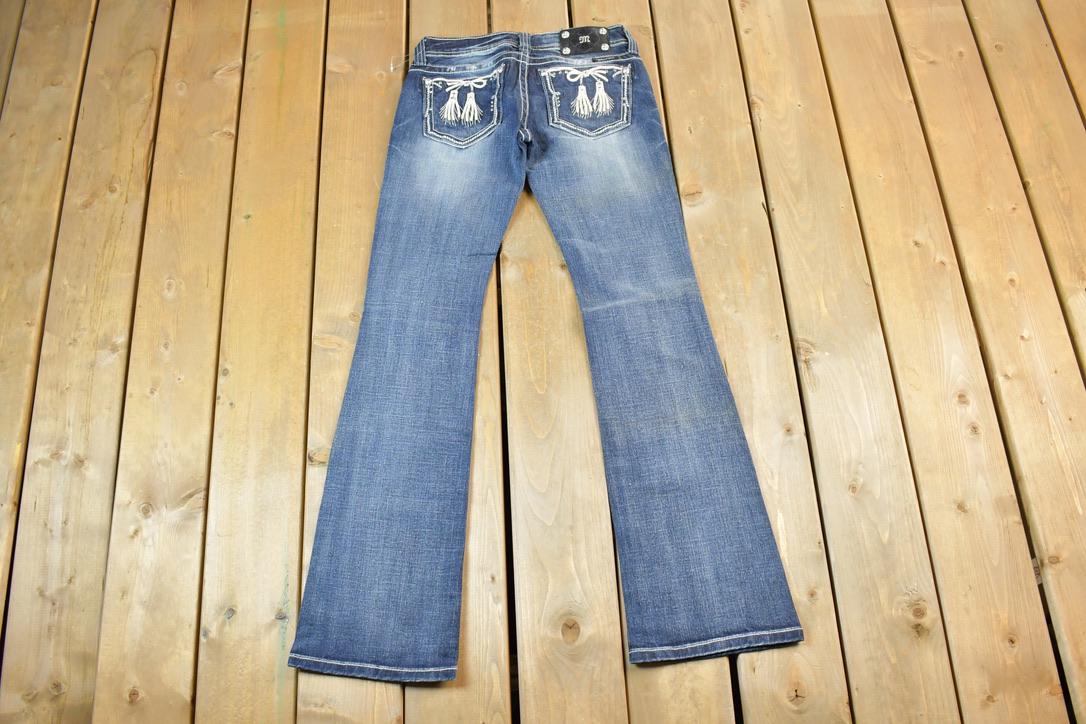 Vintage Y2K Miss Me Bedazzled Low Rise Jeans Size 26x31