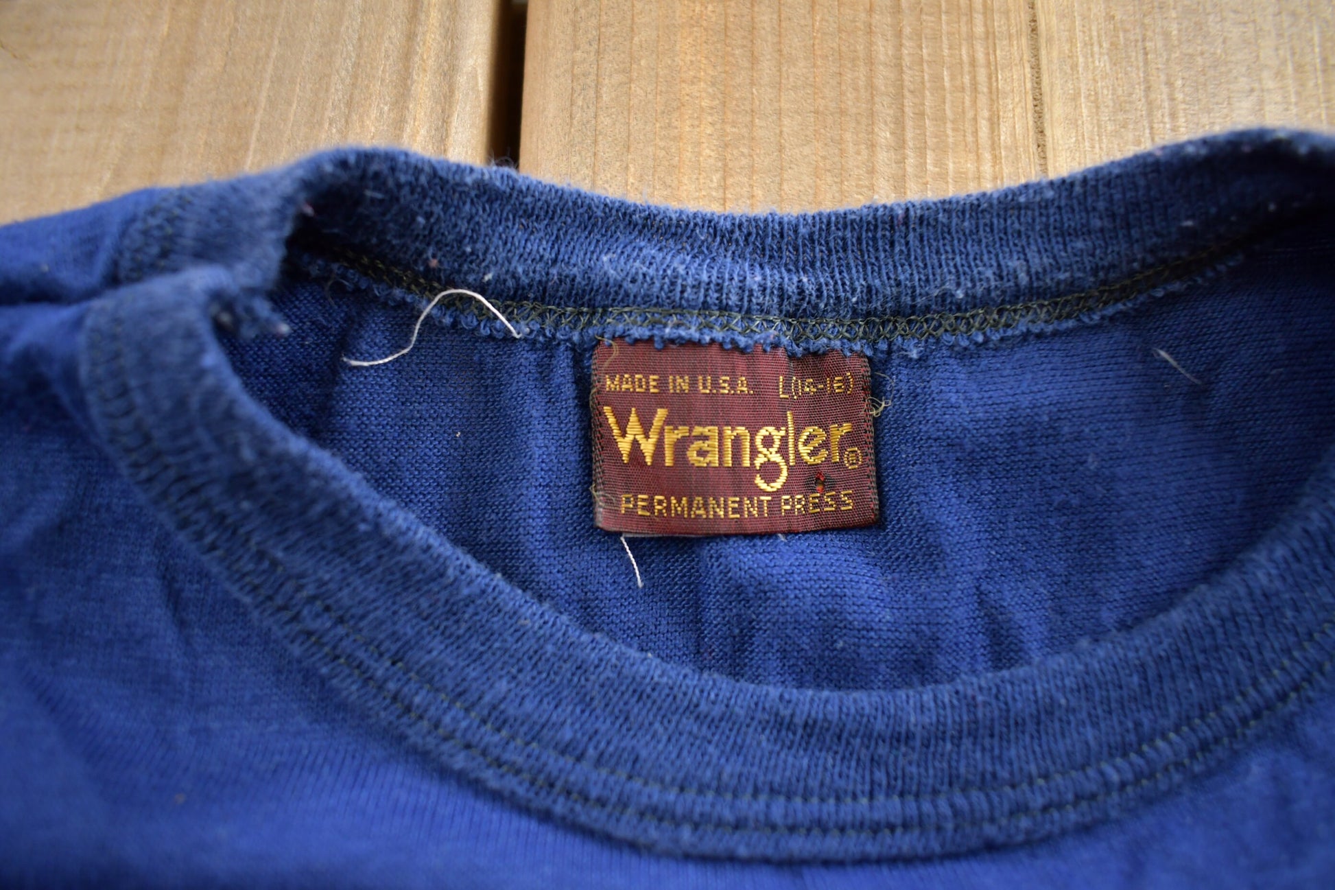 Vintage 1970s Single Stitch Wrangler Soccer T Shirt Made In USA
