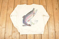 Vintage 1990s TSF Originals Graphic Print FAB Fishing Crewneck Sweatshirt Mens L
