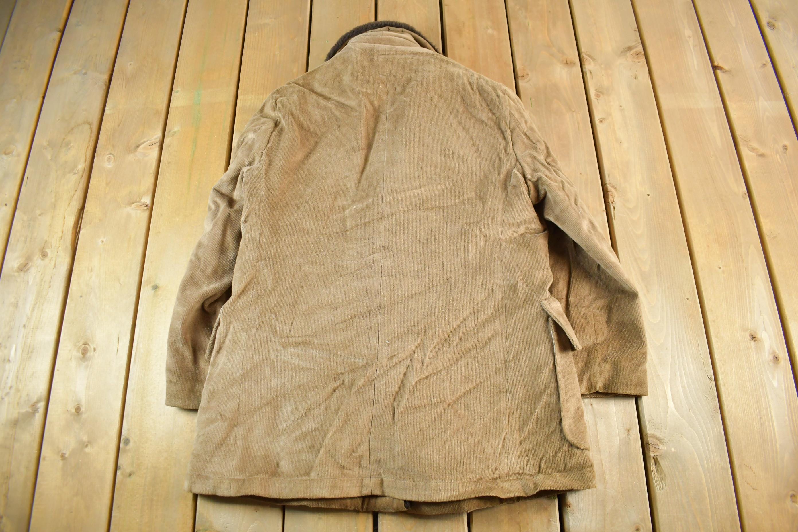 Vintage 1970s William Barry Fur Lined Jacket Men's Medium