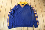 Vintage 1970s Zip Collar Knit Sweater