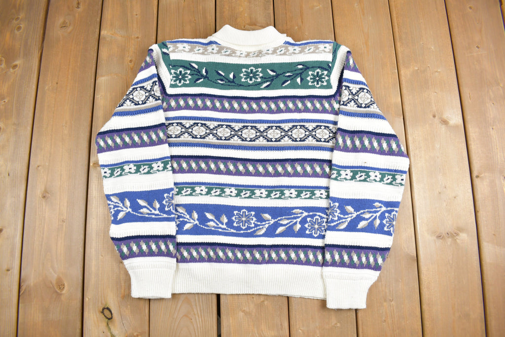 Vintage 1980s Alfred Dunner Knit Polo Sweater