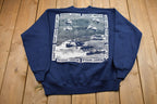 Vintage 1990s Operations Desert Shield Graphic Crewneck Sweatshirt / 90s Crewneck / Souvenir / Athleisure / Streetwear / Made In / Army
