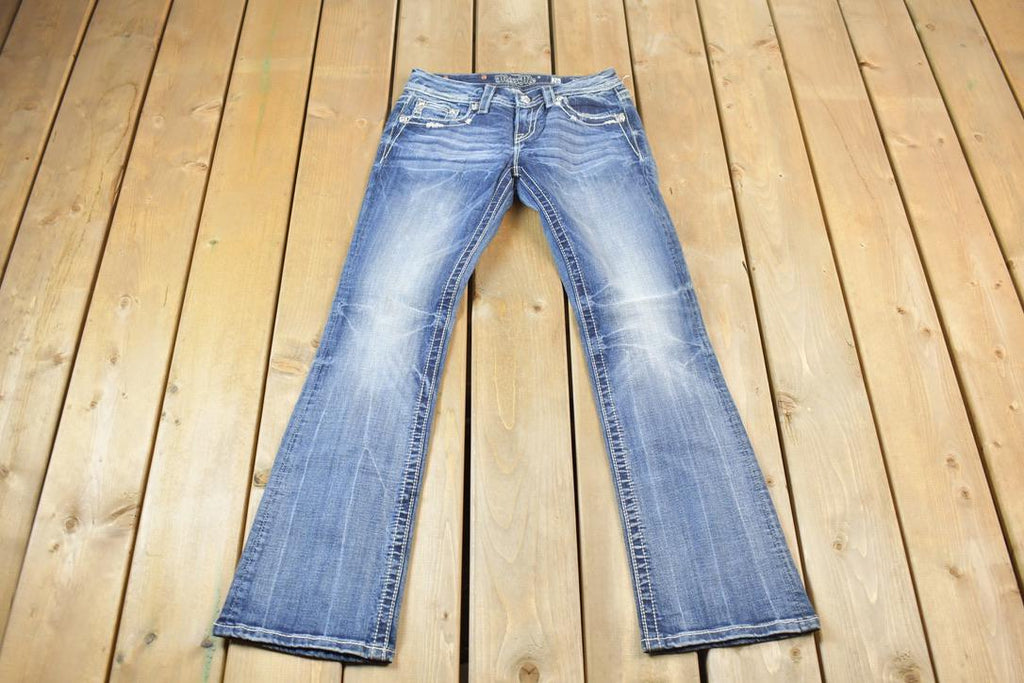 Vintage Y2K Miss Me Bedazzled Low Rise Jeans Size 26x32