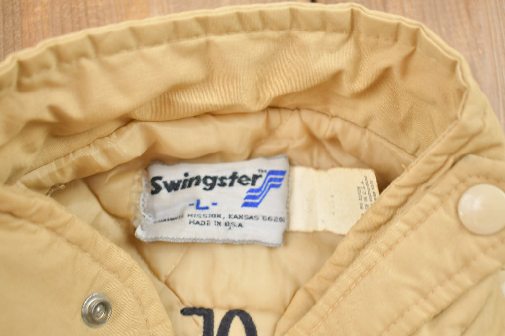 Vintage 1986 Trucker Assc. Trainer Of The Year Patchwork Puffer Jacket