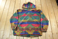 Vintage 1990s Denim Republic Aztec Pattern Fleece Hoodie Men's Medium