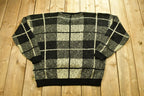 Vintage 90's Plaid Graphic Knitted Sweater