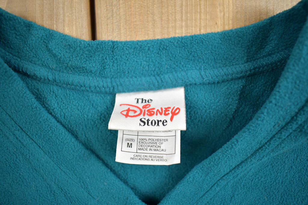 Vintage 1990s Disney Snow White Seven Dwarves Embroidered Fleece V-Neck Sweater