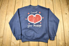 Vintage 1990s "Count Your Blessings" Cute Heart Crewneck