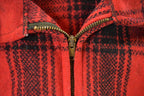 Vintage 1950s Melton Outer-Wear Buffalo Plaid Wool Hunting Jacket Men's XL