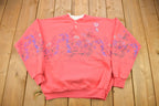 Vintage 1990s Cute Flower Theme All Over Print Crewneck Sweater