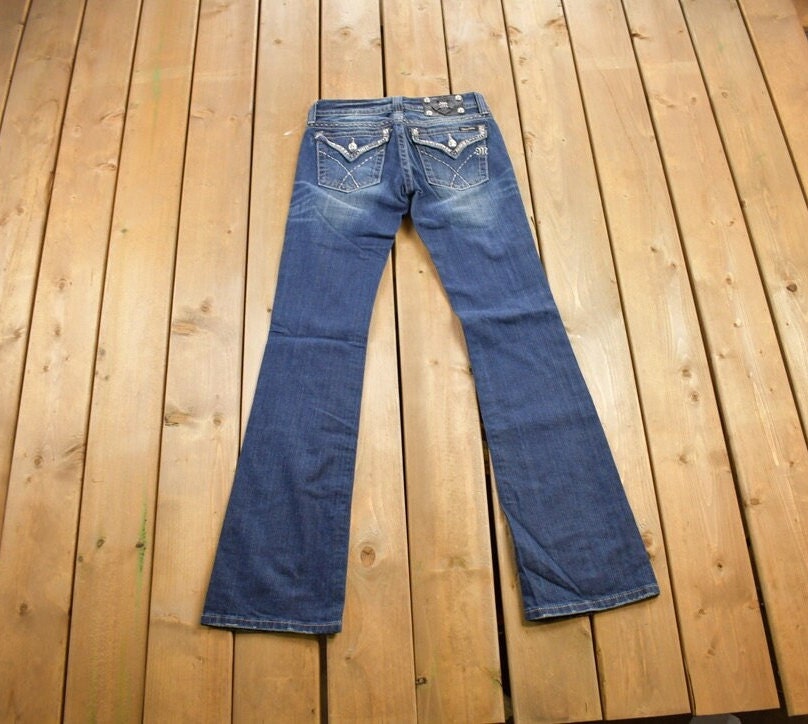 Vintage Y2K Miss Me Bedazzled Low Rise Jeans Size 26x31