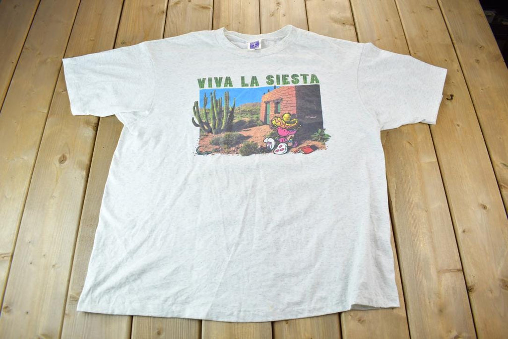 Vintage 1990s Viva La Siesta Desert Graphic T-Shirt