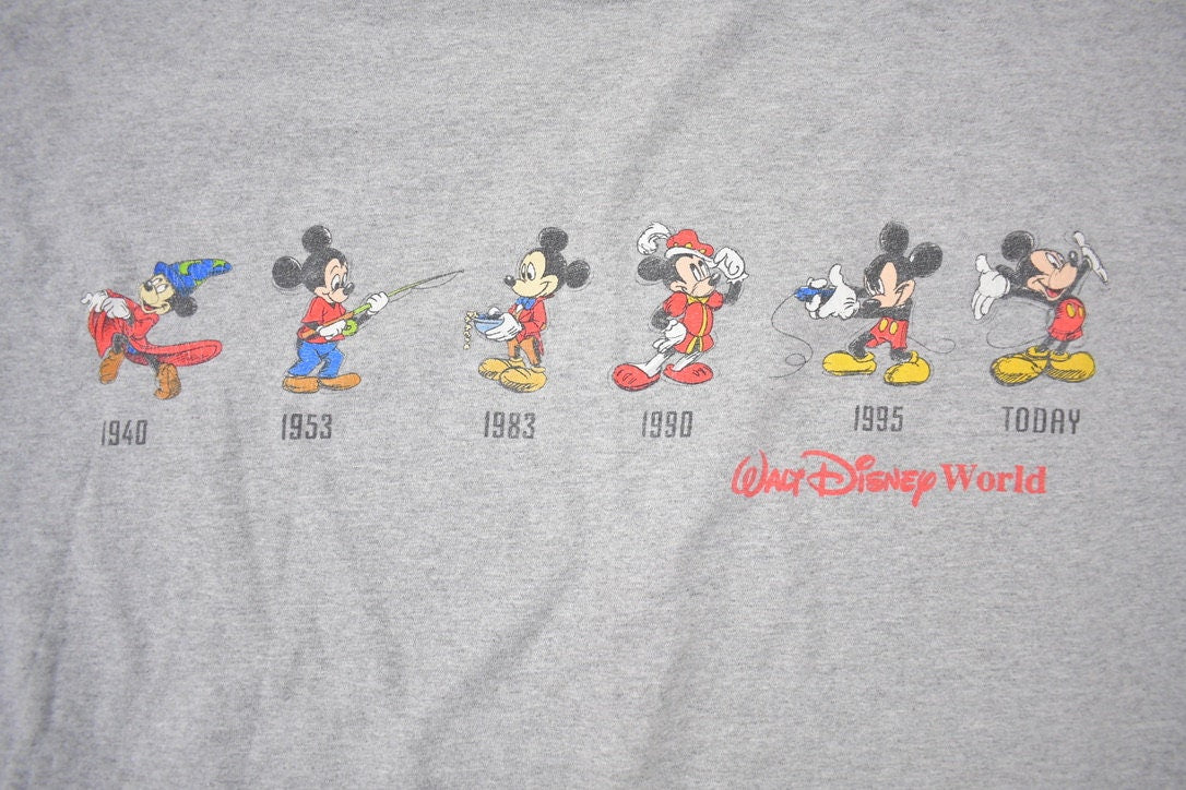Vintage 2000s Mickey Mouse Evolution T-Shirt