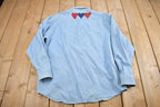 Vintage 1990s Cute Patchwork Denim Button Up Shirt