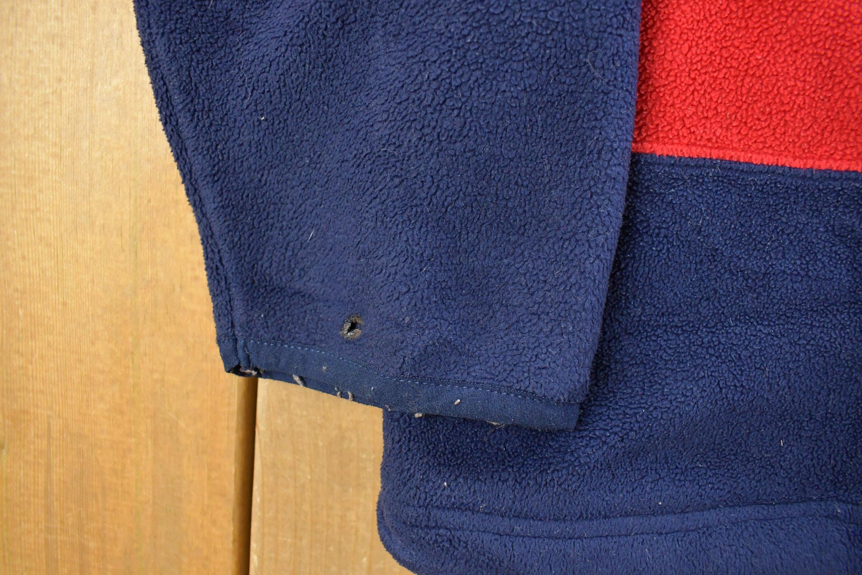 Vintage 1990s Tommy Hilfiger Flag Spellout Quarter Snap Fleece Sweater Men's XL  Vintage Tommy  90s Sweater  Streetwear  Athleisure