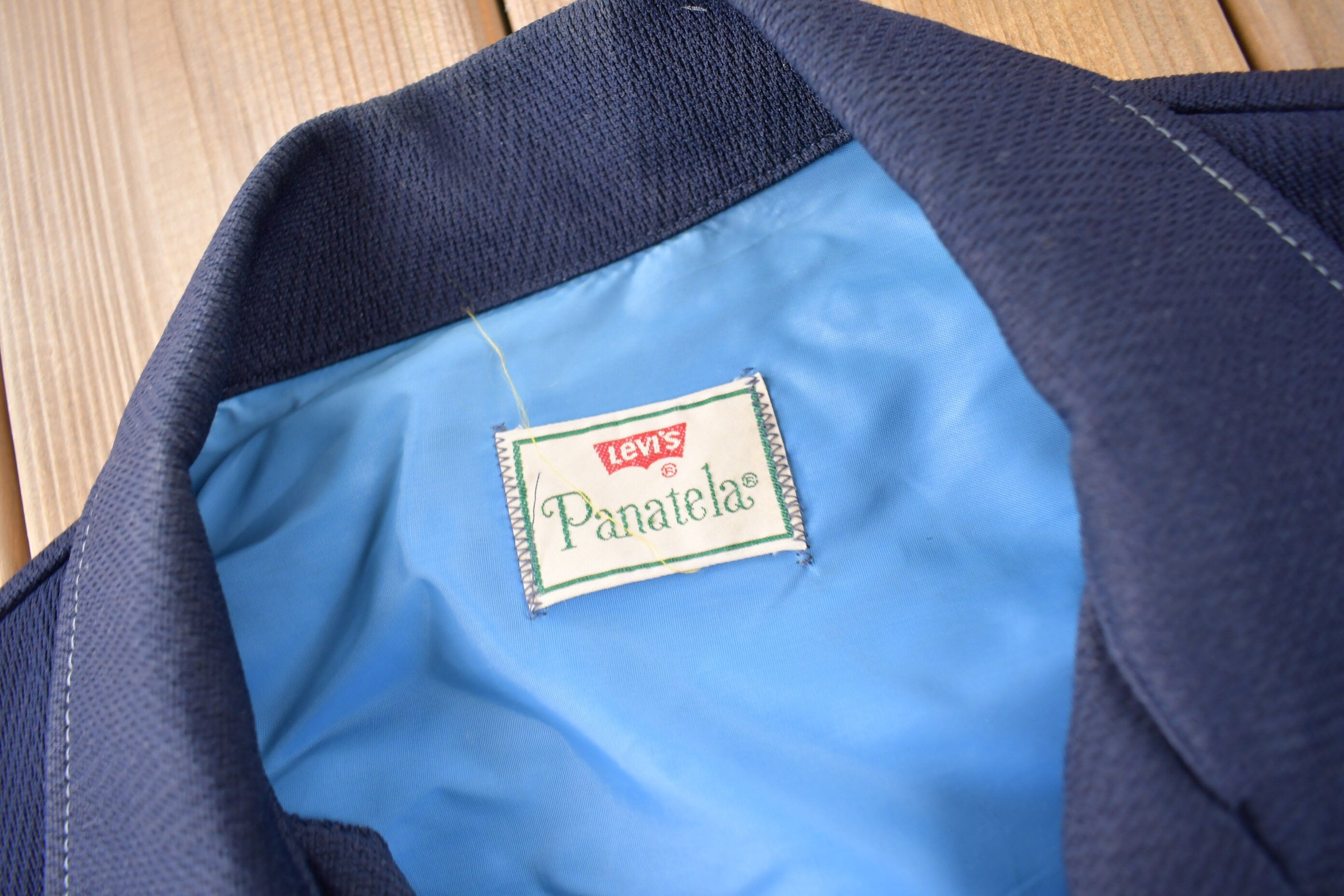 Vintage 1970s Levi's Panatela Tops Blue Western Style Button Up Shirt