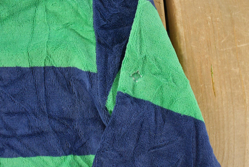 Vintage 1980's Off The Wall Velour Striped Rugby Sweater Youth M-L
