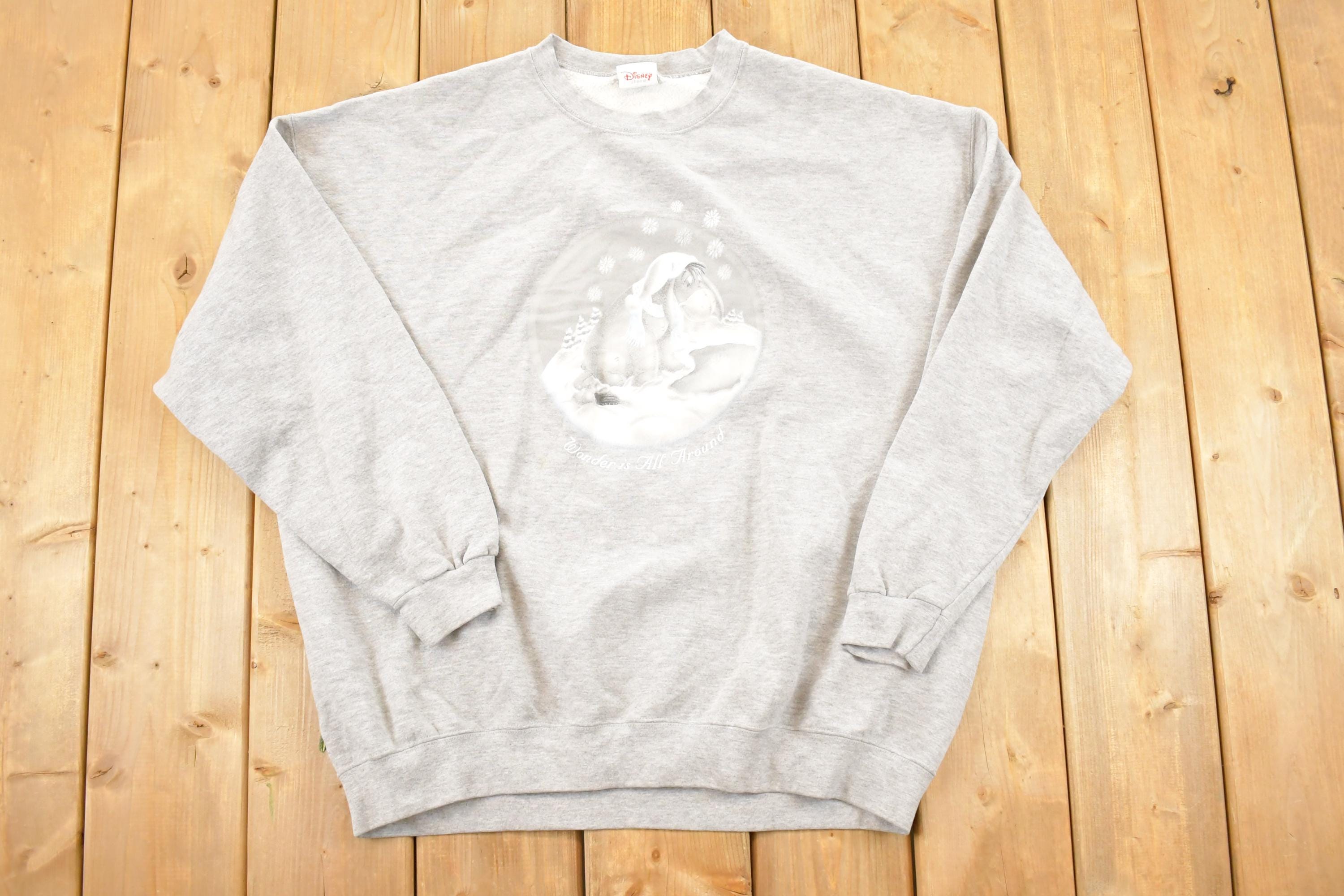 Vintage 1990s Winnie The Pooh Eeyore Christmas Disney Crewneck Sweater Men's XL