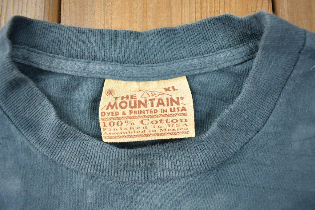 Vintage 1999 Angry Wolf Graphic Tie Dye The Mountains T-Shirt