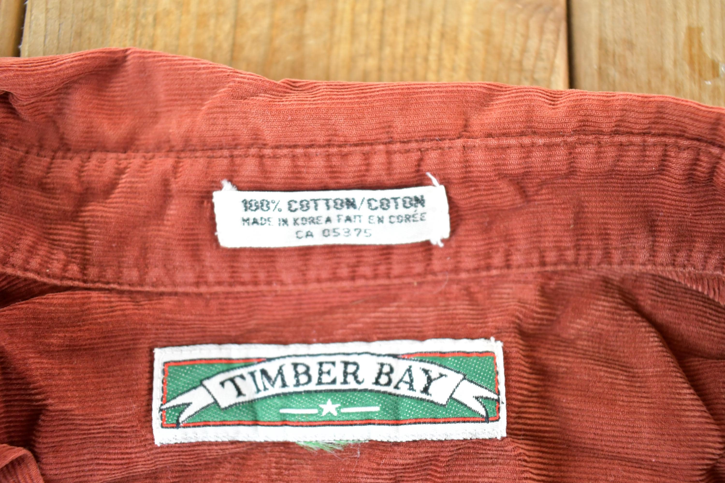 Vintage 1990s Timber Bay Corduroy Button Up Shirt Men's L