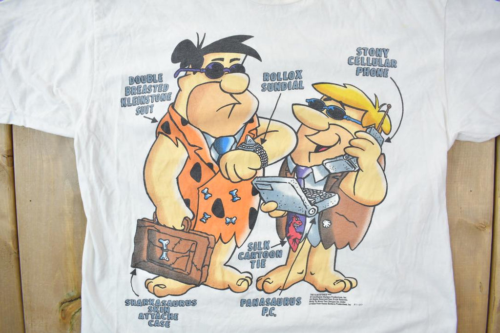 Vintage 1994 The Flintstones Cartoon Promo Graphic T-Shirt